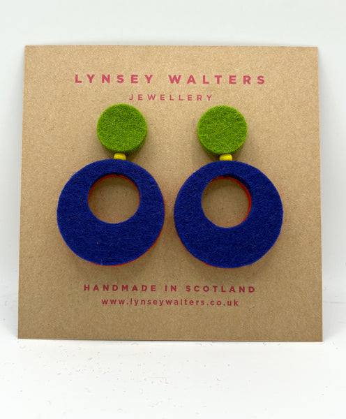 Retro hoop earrings - Bauhaus