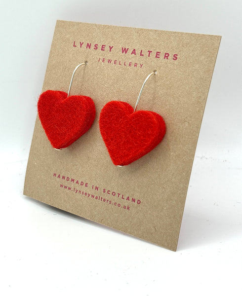 Large heart drops - Red