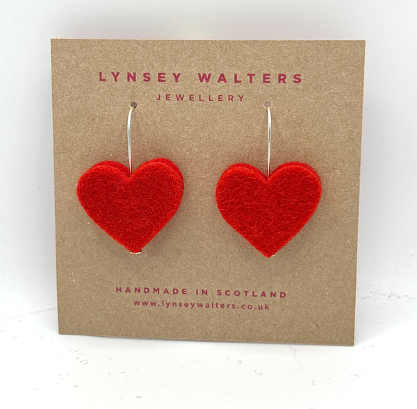 Large heart drops - Red