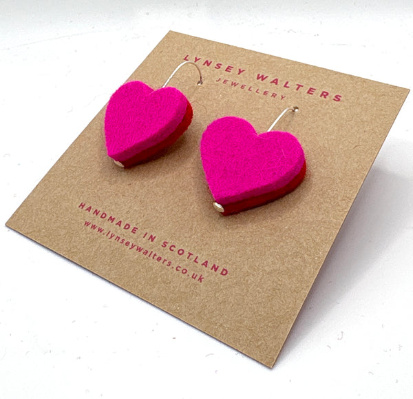 Large heart drops - Pink