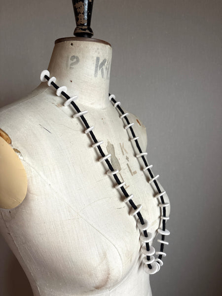 Jean Necklace for Knits - Black & White