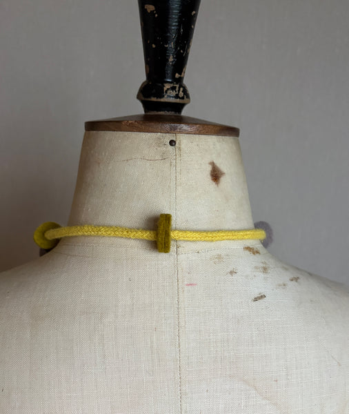 Jean Necklace for Knits - Mustard & Grey