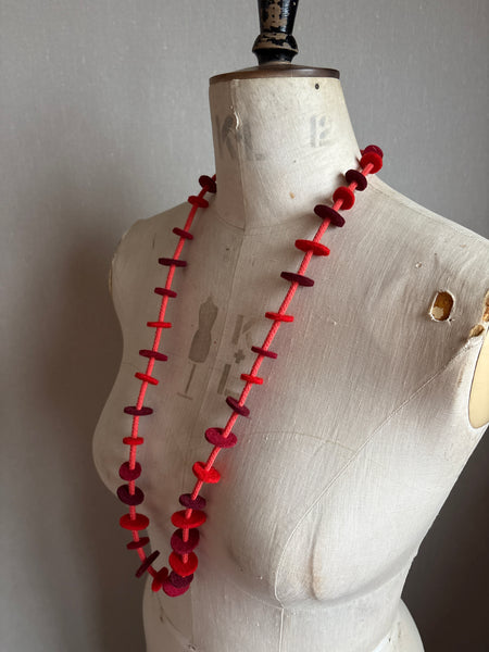 Jean Necklace for Knits - Reds