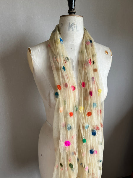 Silk Tulle Scarf - Large, Multi