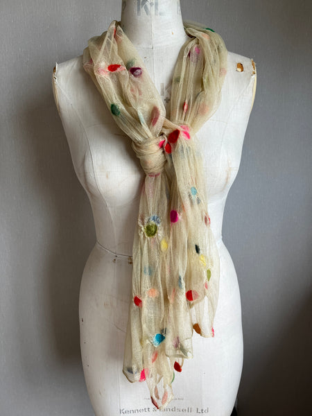 Silk Tulle Scarf - Large, Multi