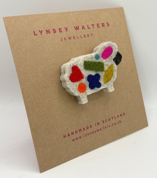 Cosy Wee Sheep Brooch  - Woolly Good Edition