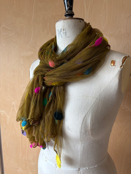 Silk Tulle Scarf - Large Long