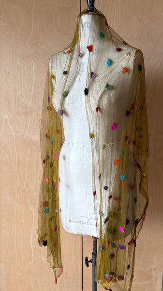 Silk Tulle Scarf - Large Long