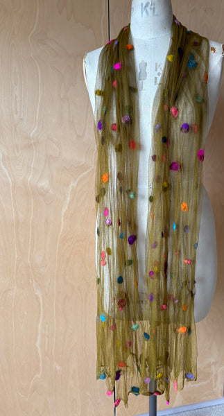 Silk Tulle Scarf - Large Long