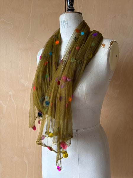 Silk Tulle Scarf - Large Long