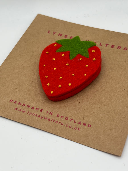 Fruit Brooch - Strawberry