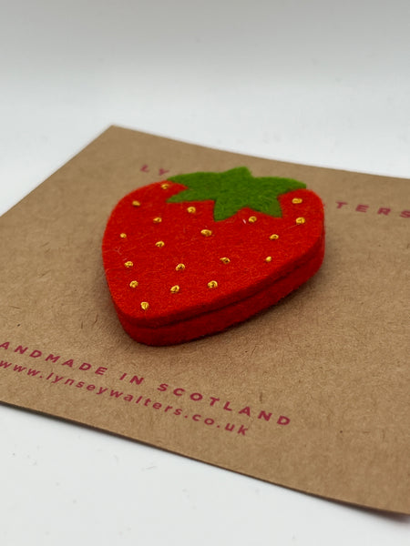 Fruit Brooch - Strawberry