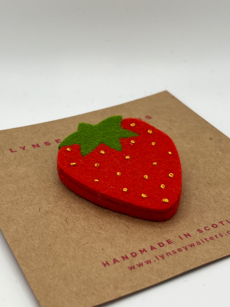 Fruit Brooch - Strawberry