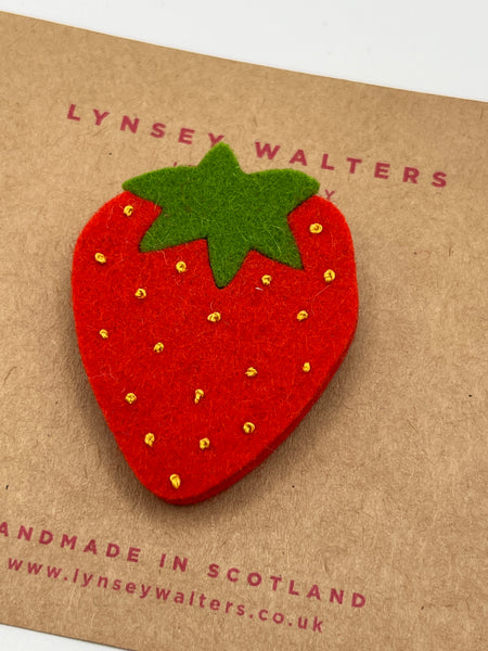 Fruit Brooch - Strawberry