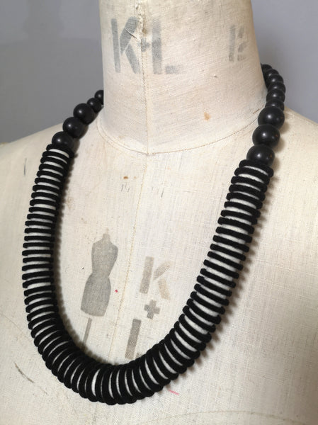 Vertebrae Necklace in Black and White