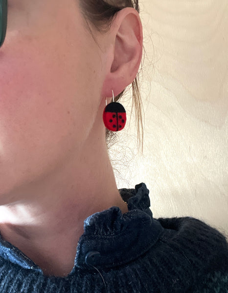 Ladybird Drop Earrings