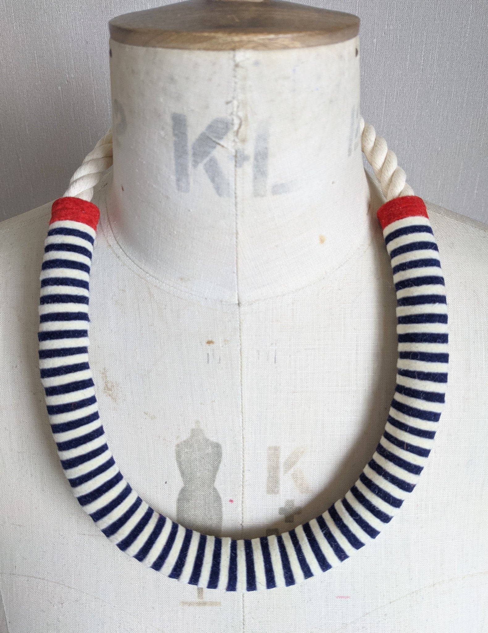 Chunky stripes Necklace - Nautical