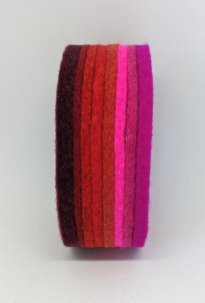 Chunky Bangle Ombre Red to Pink