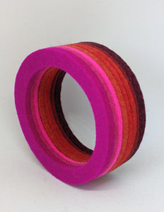 Chunky Bangle Ombre Red to Pink