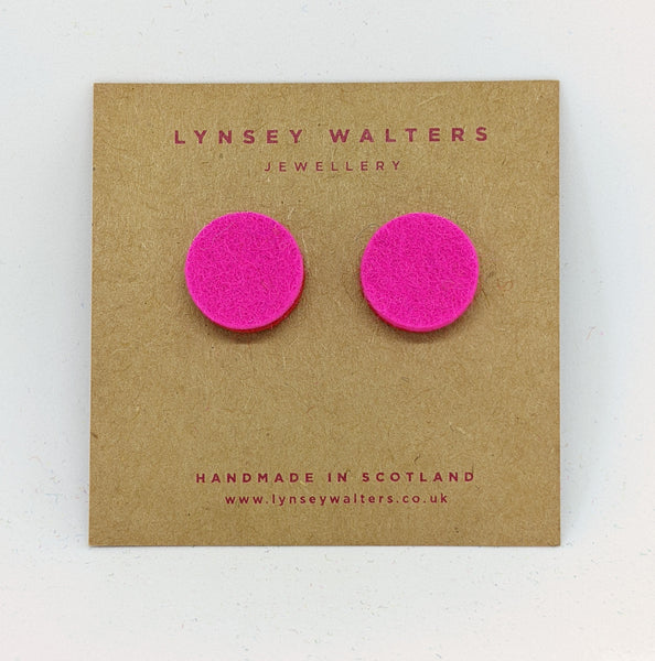 Colourful Studs to Match - Bright Pink